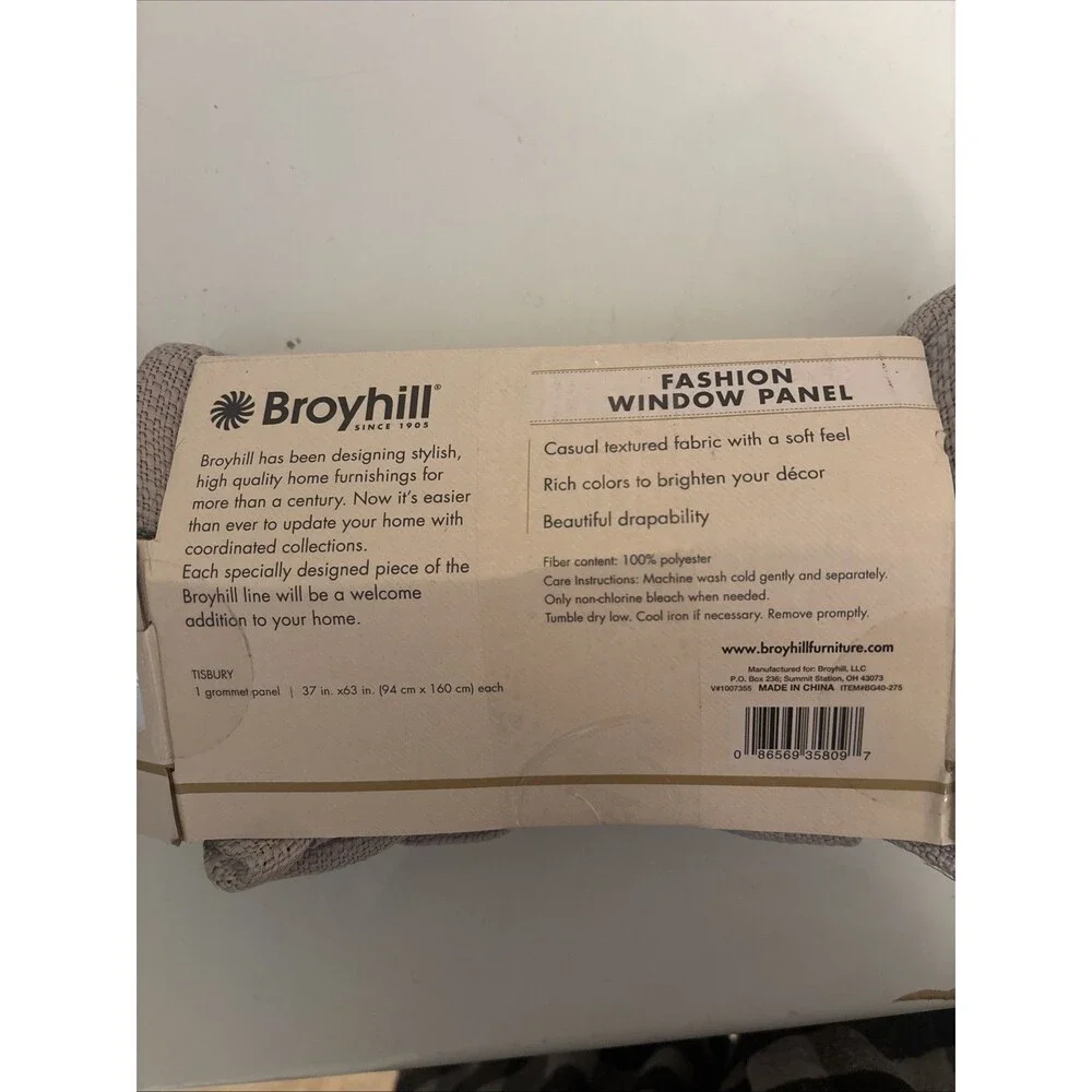 Broyhill Curtain Fashion Window Panel 63”